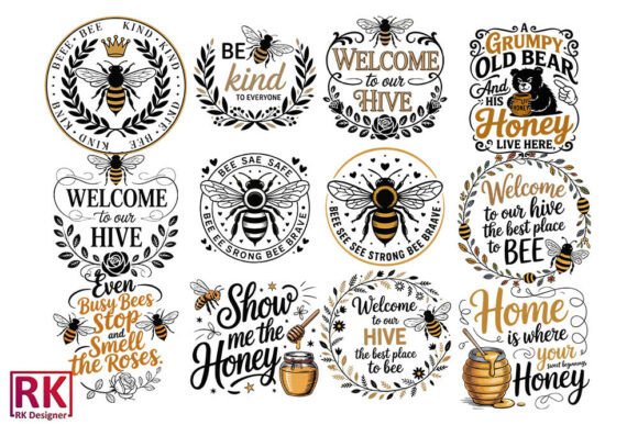 Bee Bundle SVG: Graphics for Creative Branding