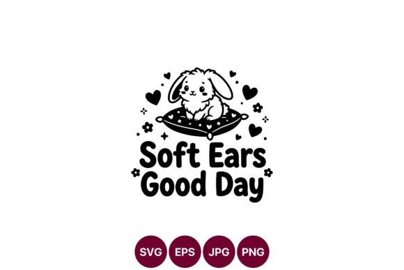 Cute Bunny Soft Ears Design: Graphics for Editorial & Web Use