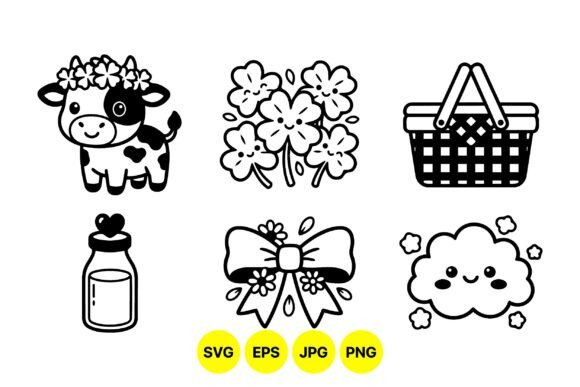 Cute Farmyard Animal SVG Set: Graphics & Illustrations for Branding