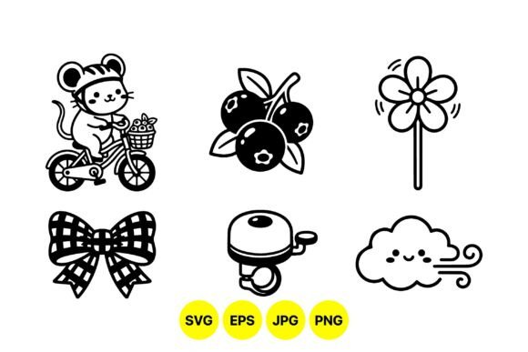 Cute Kawaii Icon Clipart Set: Graphics & Illustrations for Crafters