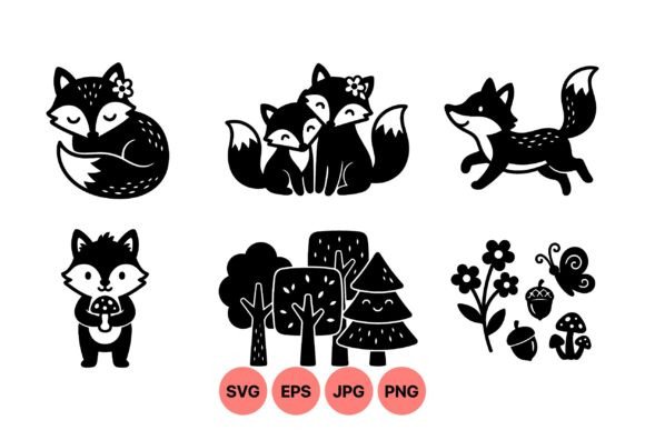 Cute Woodland Animals Clipart Graphics