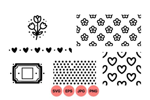 Hand Drawn Valentine Patterns