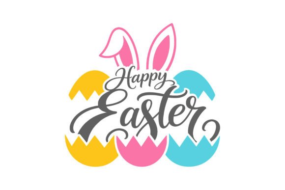 Happy Easter Typography Vector: Graphics and Illustrations for Local Business