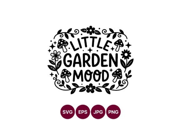 Little Garden Mood Black and White Graphics