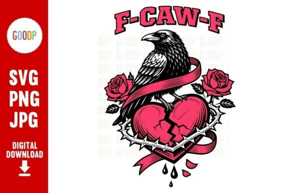 Raven Broken Heart Tattoo Rose PNG: Graphics & Illustrations