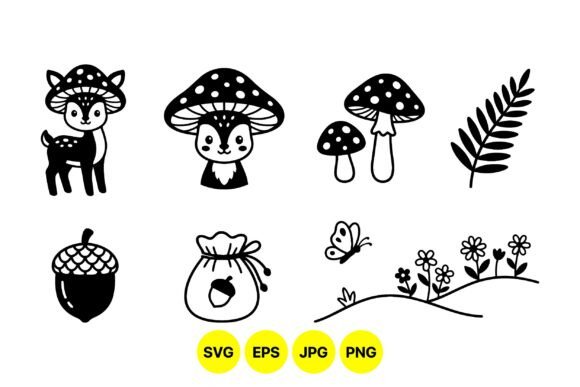 Woodland Friends SVG Clipart: Graphics with a Playful Edge
